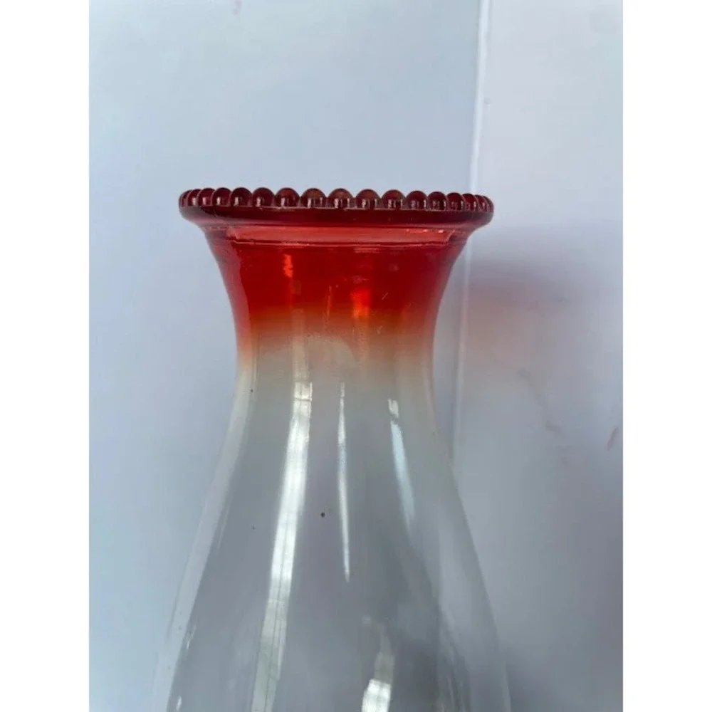 Vintage Glass Oil Lamp with Clear Chimney - Antique Kerosene Lantern Home Decor